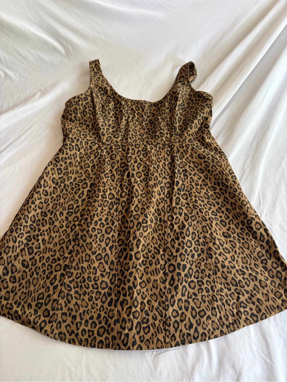 Olivaceous Leopard Print Tank Dress - Brown & Black Size M